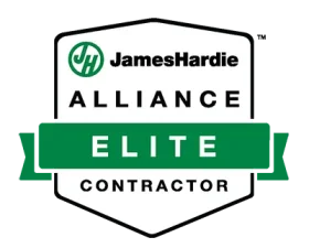 JamesHardie Alliance Elite Contractor badge.
