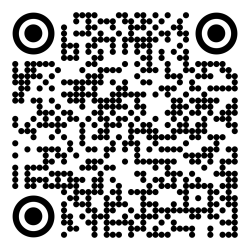 QR code linked to appointment calendar.